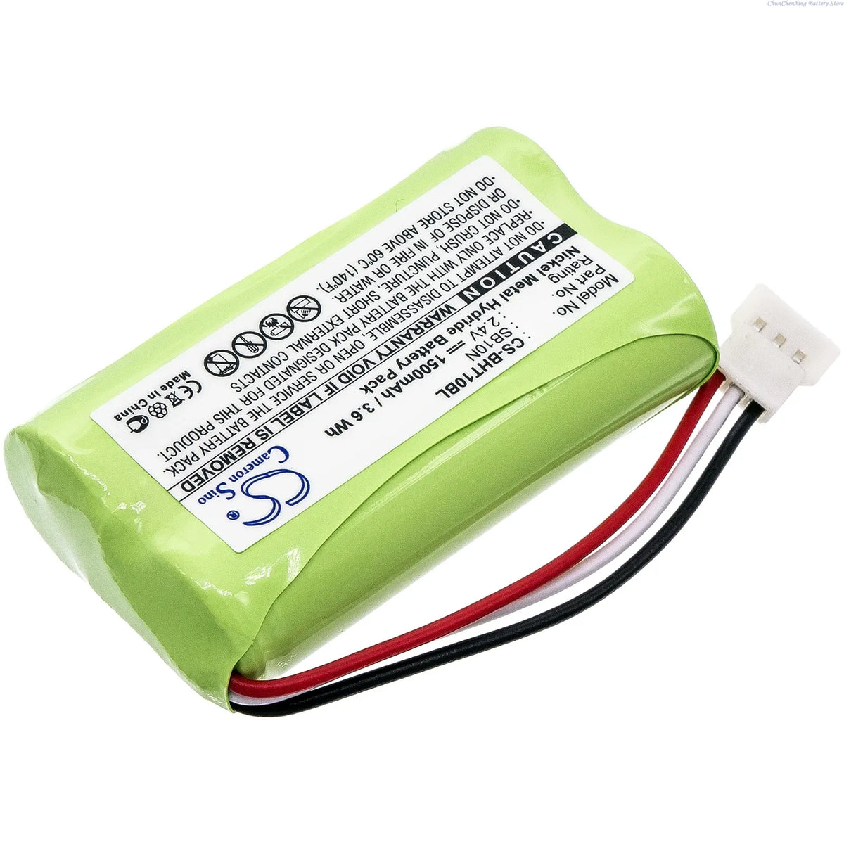 Green battery pack showing rear label and white connector, red and black wires