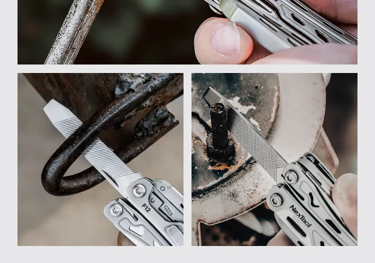 NexTool Keychain Mini Flagship F12 Folding Multi Tool 15 In 1 Screwdriver Pliers File Ruler Bottle Opener Scissors EDC Hand Tool