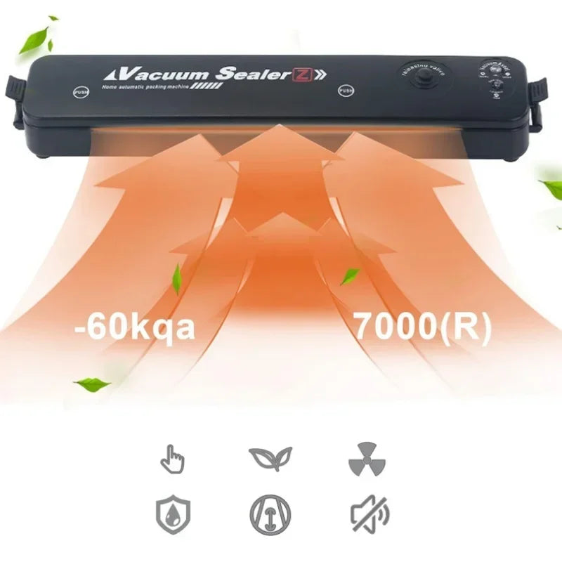 2 In 1 Food Vacuum Sealer Dry Wet Packaging Machine Automatic Air Sealing Mini Compact For Food Storage Saver Kitchen Tool