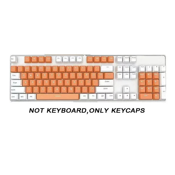 104 Key OEM Backlit Keycaps Set ABS Keycaps Double Shot Cyan White Key Caps for Mx Cherry Gateron Switch Mechanical Keyboard Kit