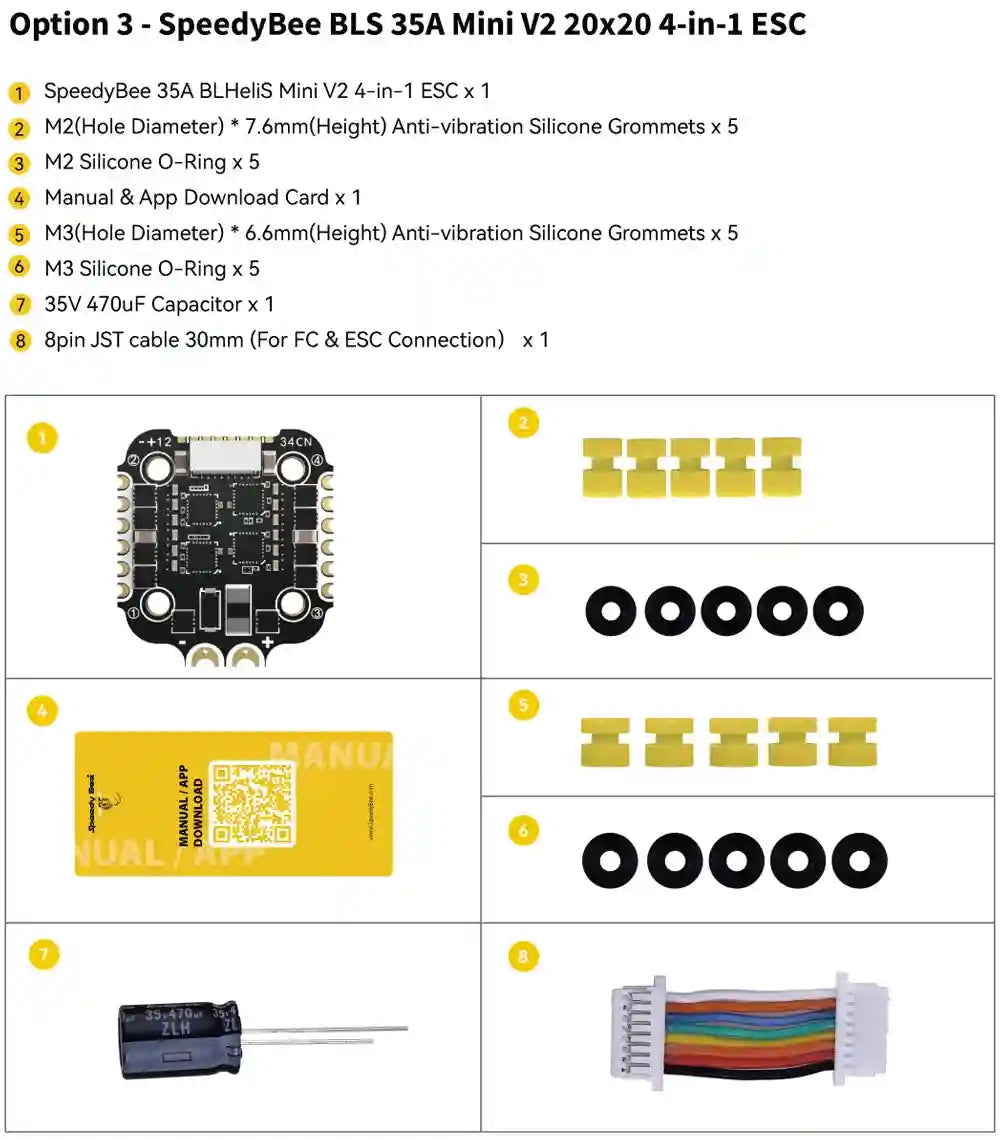 SpeedyBee F405 Mini Stack 35A 6S ESC for Reliable FPV Drones Tidesmit