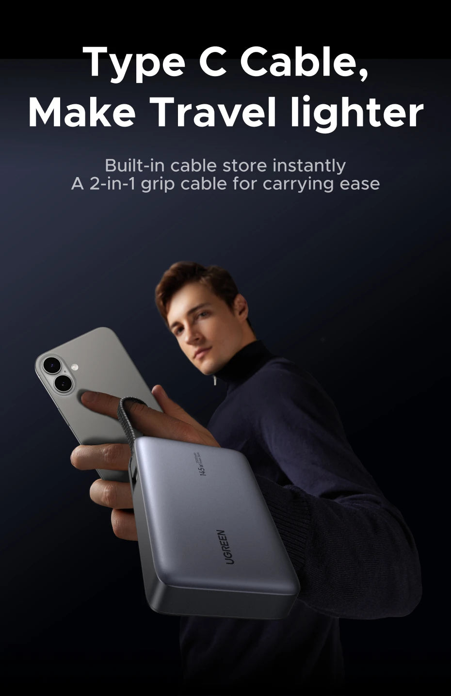145W Fast Charging Power Bank 20000mAh - High Capacity PD Charger Tidesmit