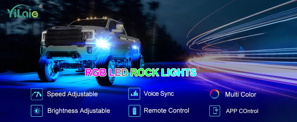 Underglow Rock Lights RGB LED Kit for Truck ATV UTV - Tidesmit Tidesmit