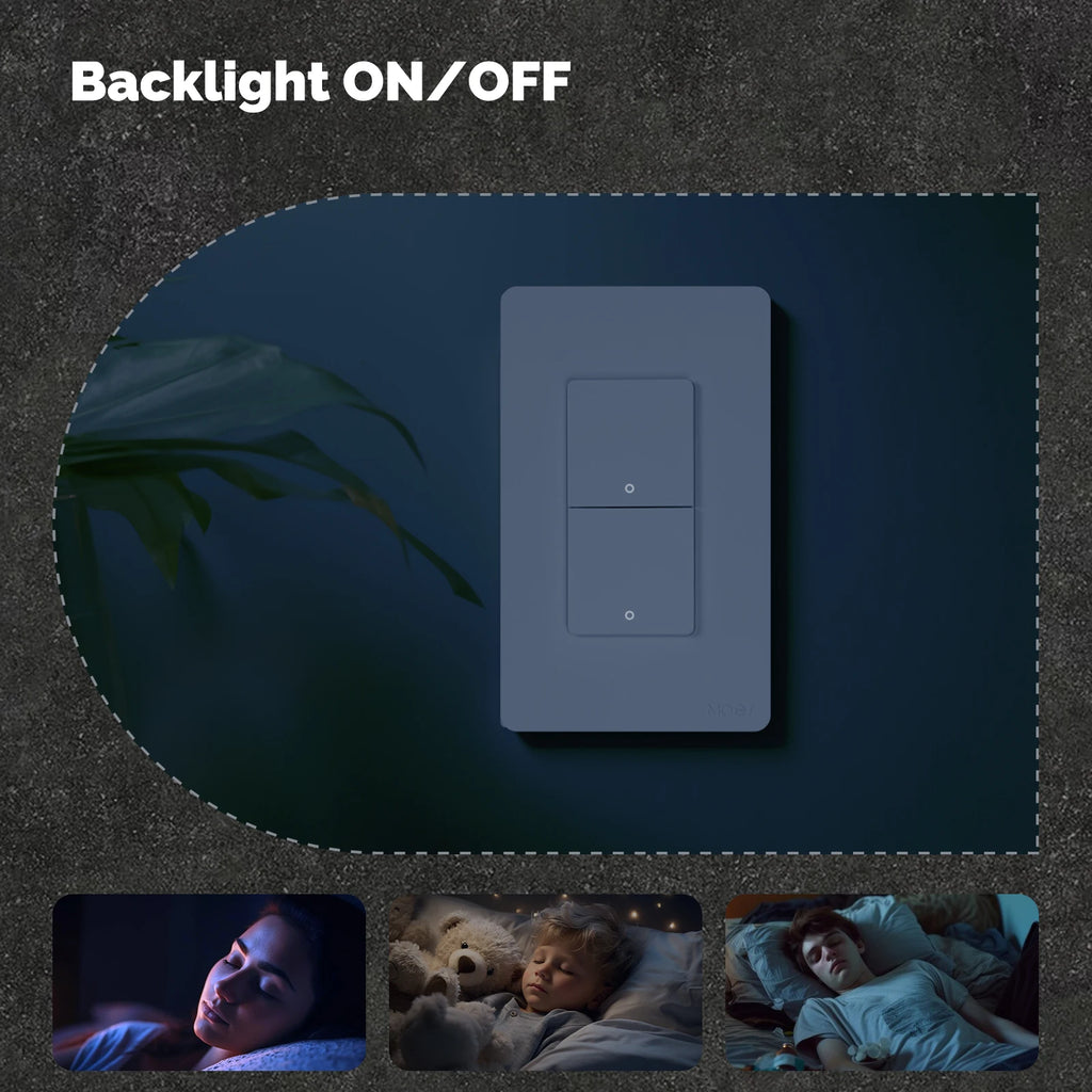 Smart Wi-Fi Wall Switch | App Controlled Light Switch | 1-4 Gang Tidesmit Tidesmit