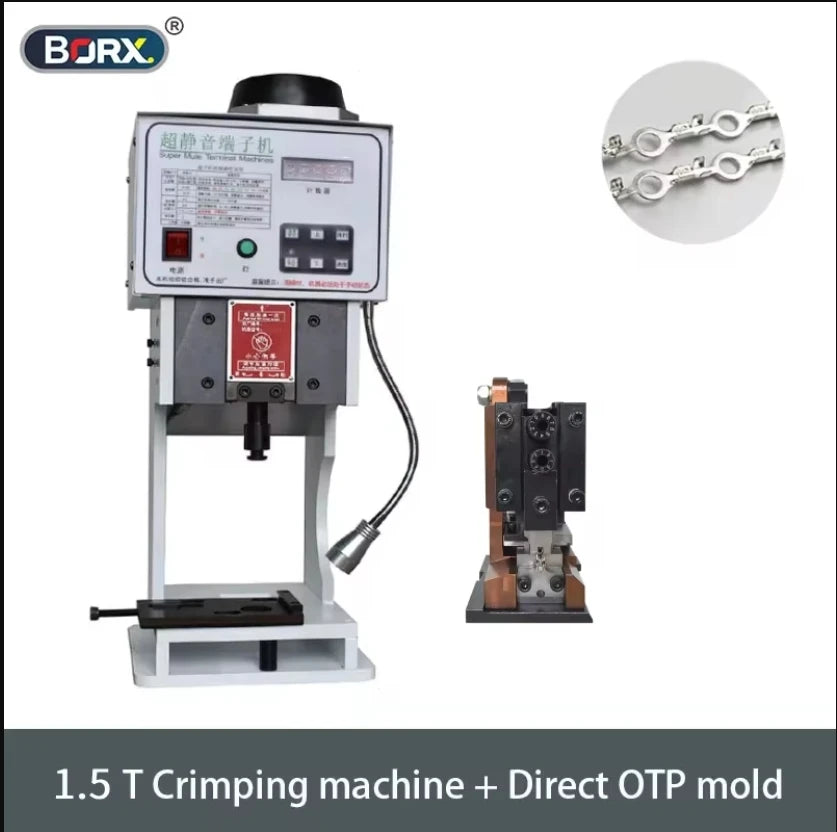 1.5T crimping machine with direct OTP mold, control panel and die set