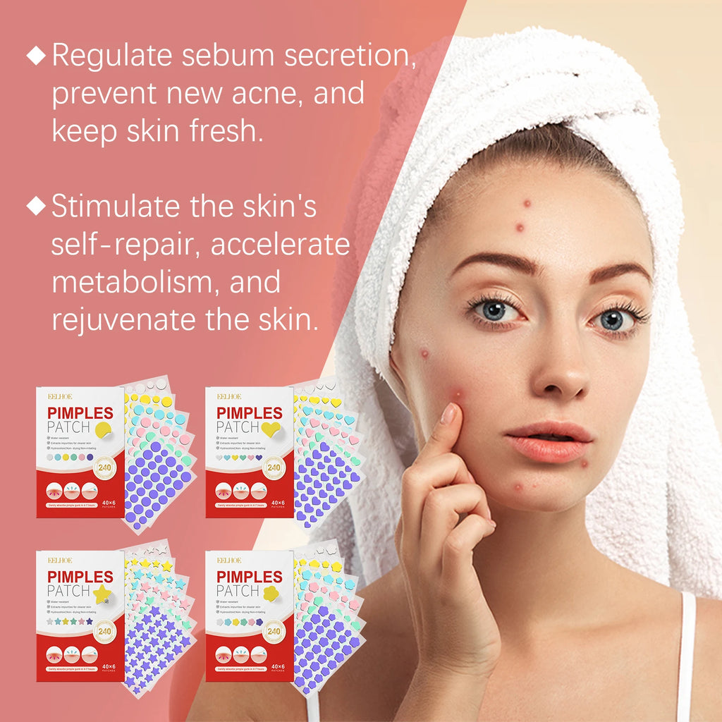 Salicylic Acid Acne Patches 240 Pcs – Shape Assorted Skin Care Scrubs Treatments Tidesmit