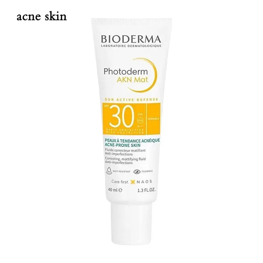 Bioderma Photoderm AKn Mat SPF30 sunscreen tube for acne skin, 40 ml