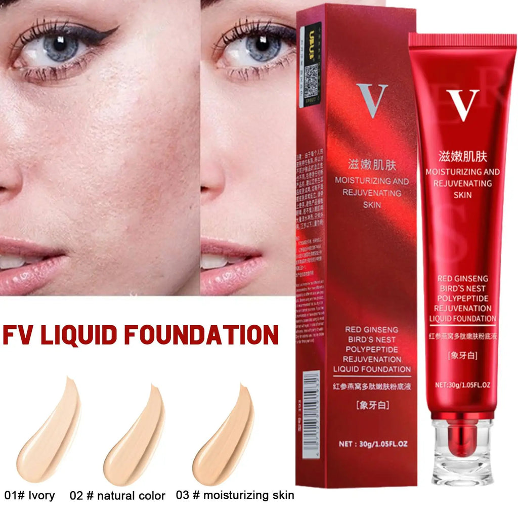 Tidesmit Red Upgrade FV foundation texture close-up showing high coverage waterproof concealer and oil control base