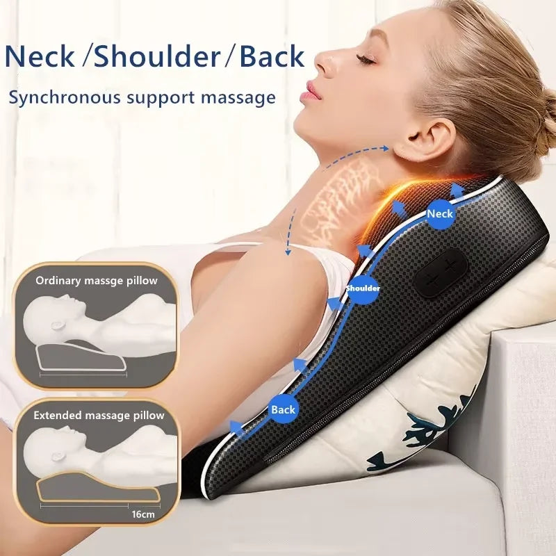 Electric Neck Massager with Heat Therapy & Vibration | Tidesmit Relaxation Treatment Tidesmit