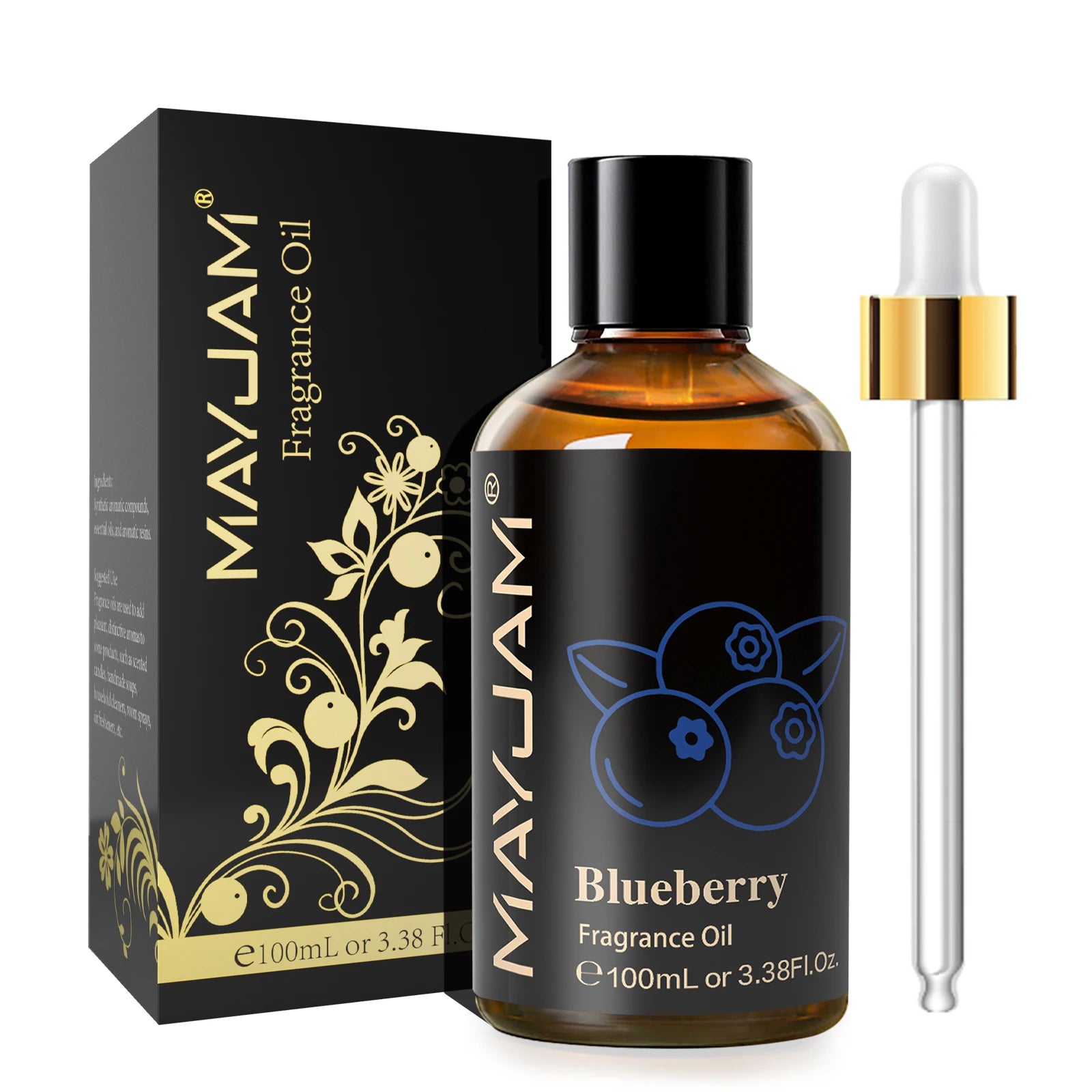 MAYJAM 100ML Fruit Fragrance Oil for Diffuser Candle Soap Making Coconut Strawberry Watermelon Blueberry Essential Oils