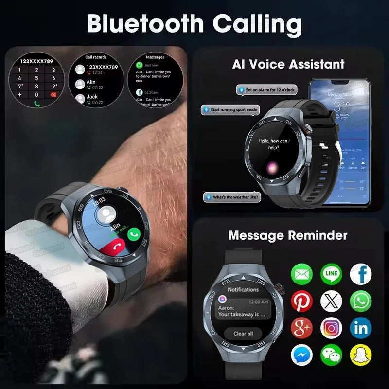 2026New Smart Watch GPS Positioning 3ATM Waterproof GPS Tracker Compass Men Bluetooth Call Heart rate 170+Sports Watch Men Women