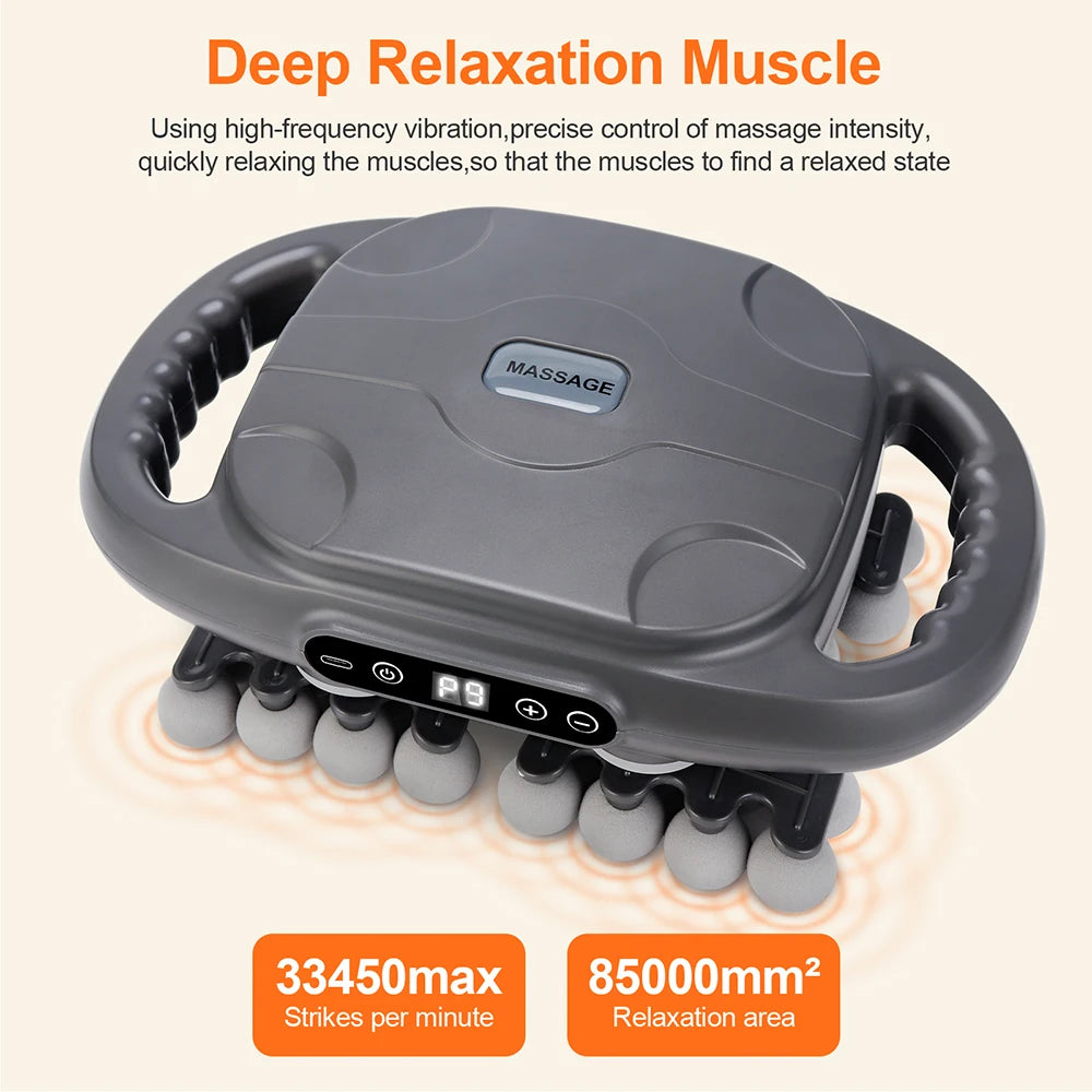 Deep Tissue Massage Gun with 99 Speed Settings and Heat Therapy Back Massage Instrument Tidesmit