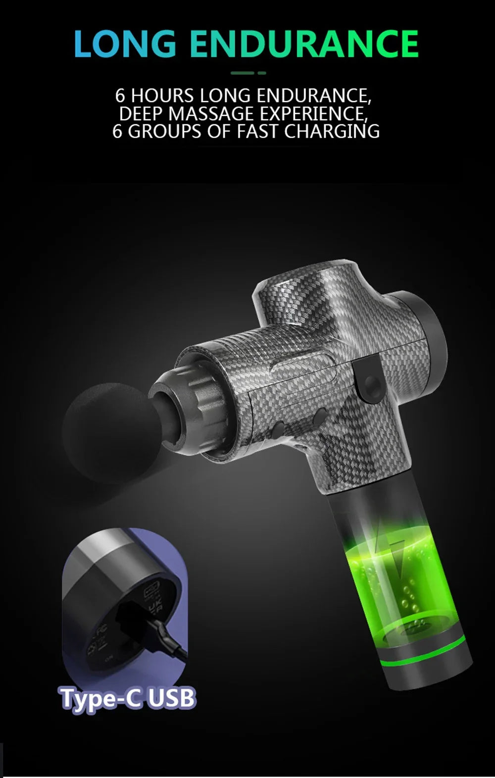 Deep Tissue Massage Gun - Cordless Percussion Massager with Heat Body Shaping Massage Equipment Tidesmit