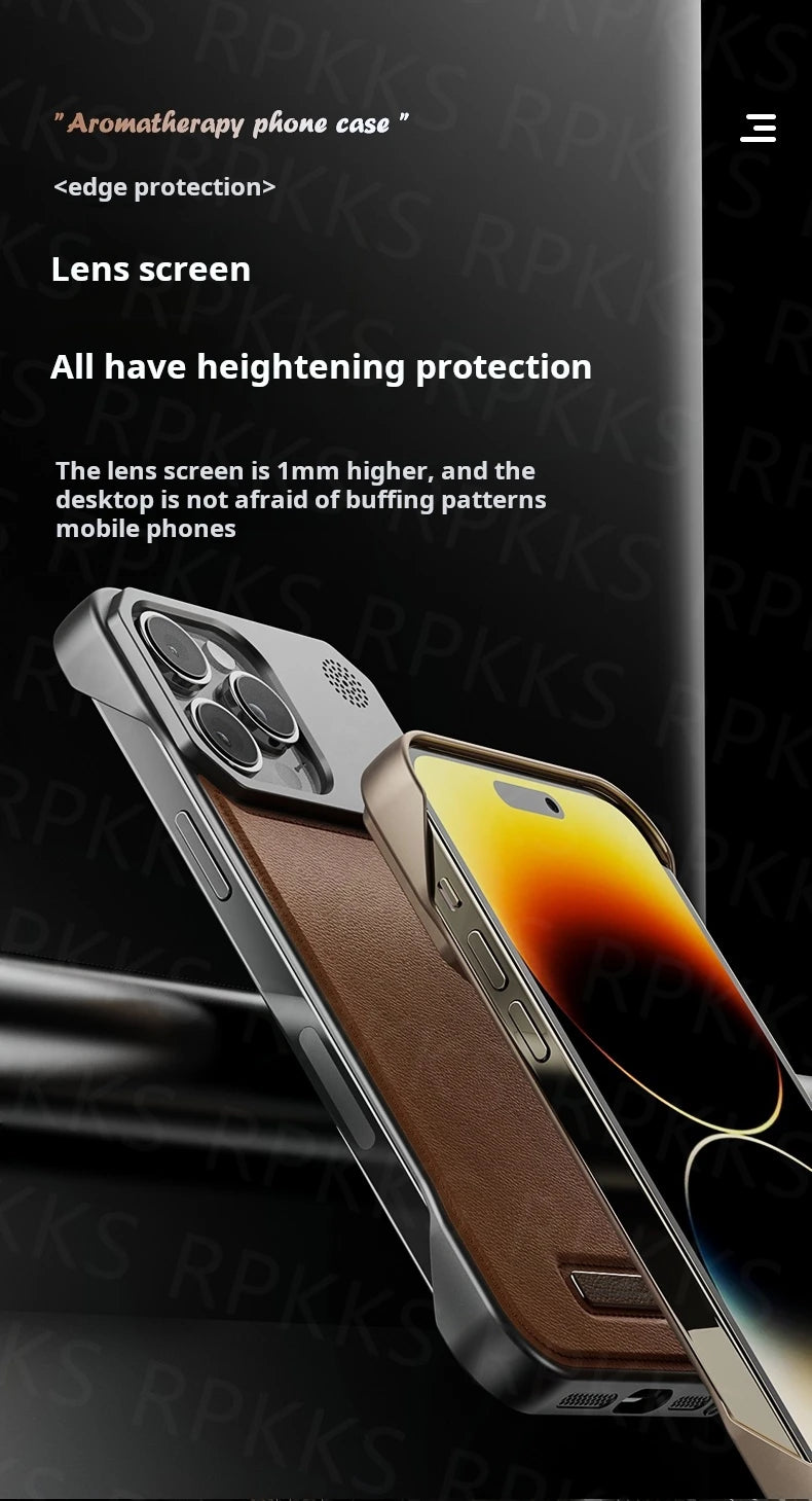 iPhone 15 Leather Aromatherapy Case with Magnetic MagSafe Protection Tidesmit