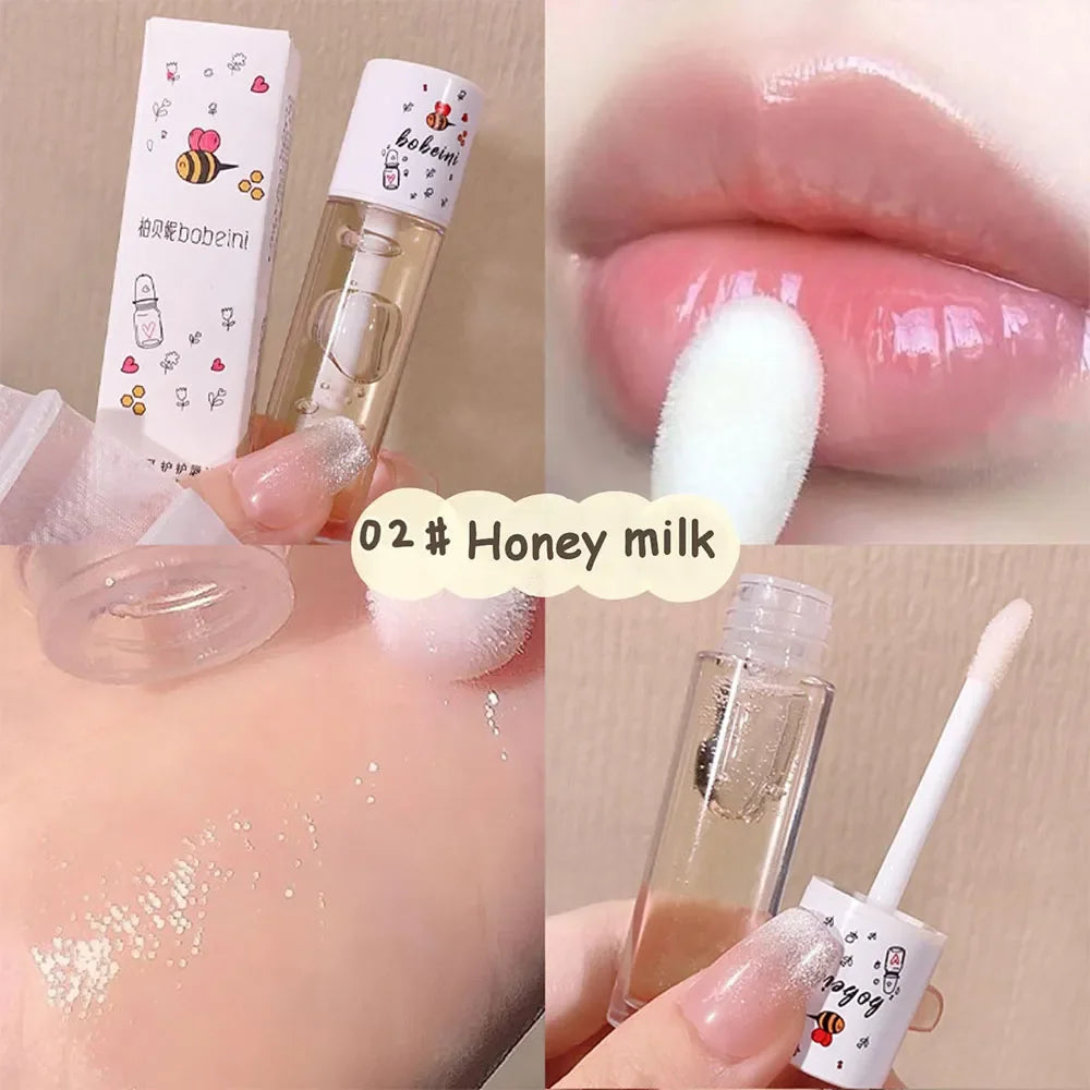 Peach Milk Lip Oil - Nourishing Moisturizing Lip Treatment Balm Lip Care Honey milk China Mainland Tidesmit