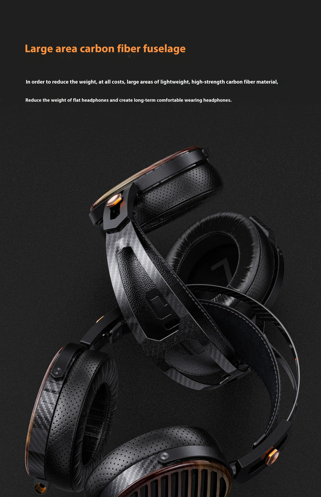 FiiO FT7 Open-Back Planar Headphones | 106mm Carbon Diaphragm | Tidesmit Tidesmit