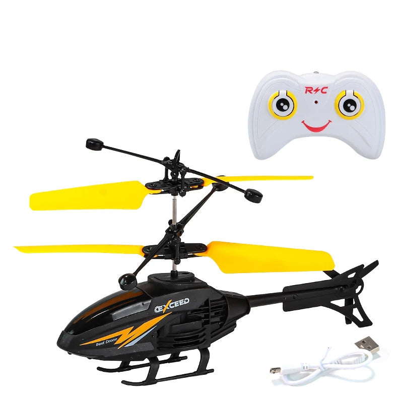 RC Helicopter Drone with Gesture Control - Durable Smart Toy for Beginners yellow Tidesmit