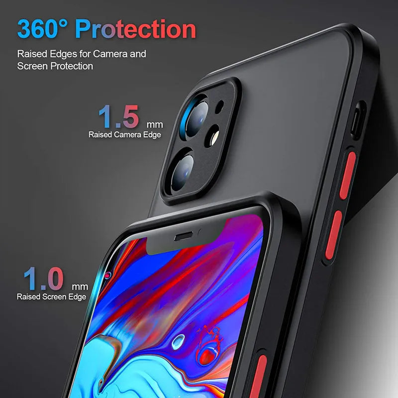Matte Clear iPhone Case - Shock-Absorbing Slim Fit Cover for iPhone Tidesmit