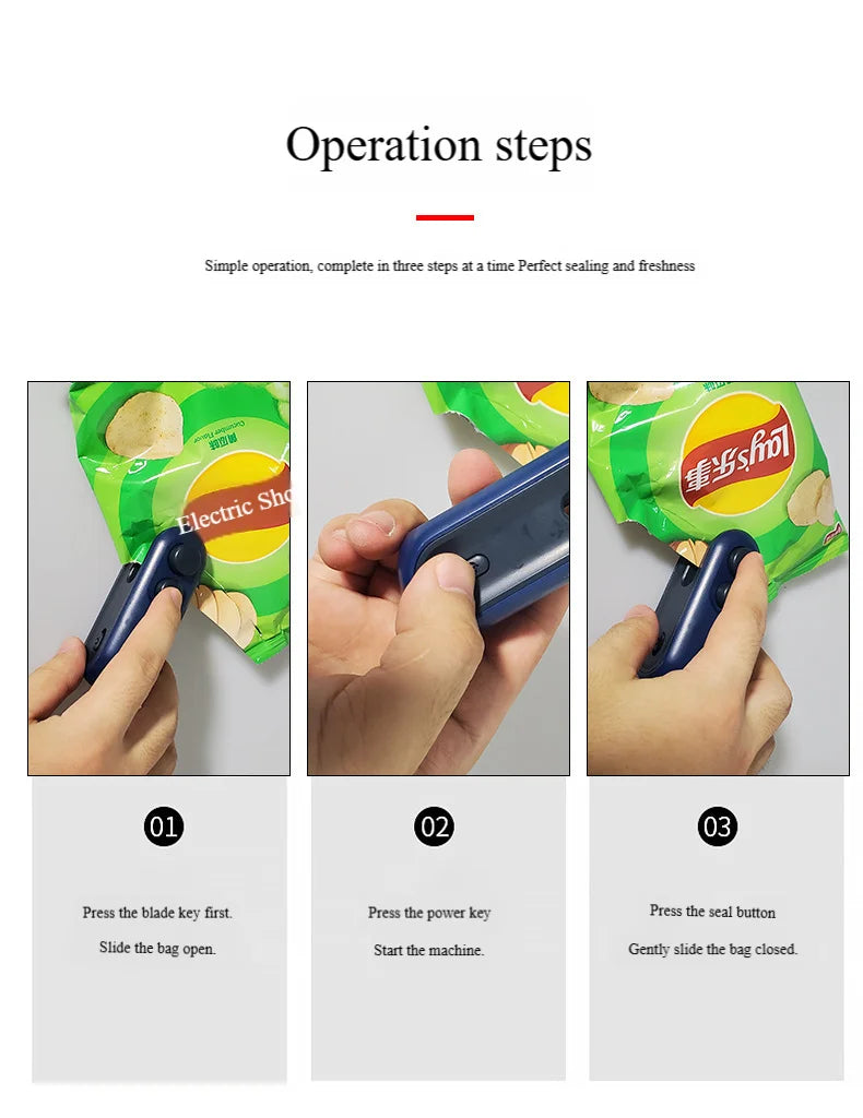 Vacuum Sealing Machine 2-in-1 Small Household Mini Sealing Tool Portable Hand Pressed Food And Snack Plastic Bag Sealing Machine