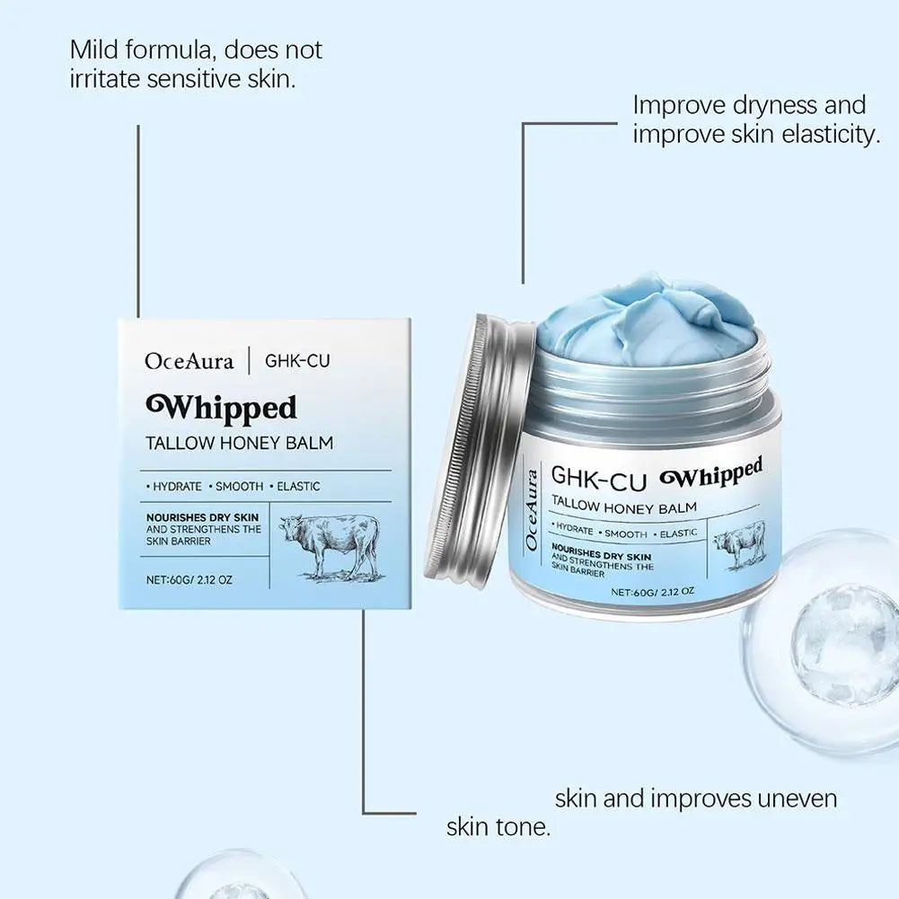 Copper Peptides GHK-Cu Beef Tallow Cream For Daily Care Not Greasy Deep Moisturizing Smoothing Skin Repair Skin Barrier Skincare