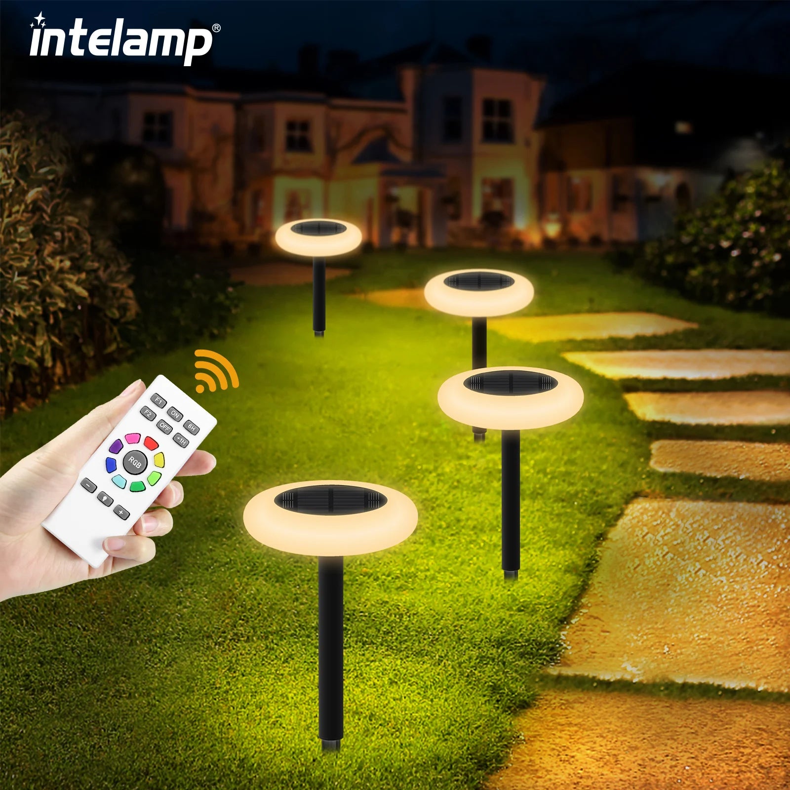 Colorful Solar Lights Outdoor Color Changing Solar Lights Pathway Lights Garden Lights For Landscape Walkway Patio Yard Garden