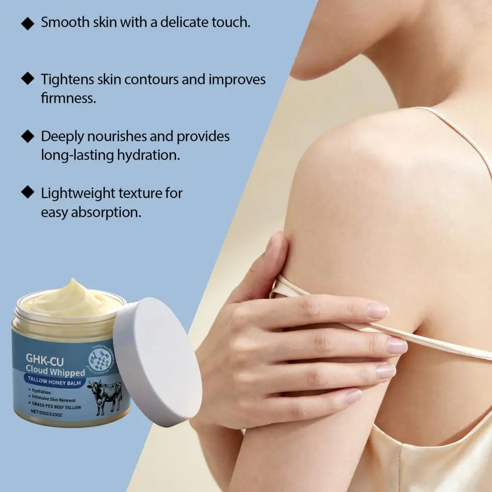 100g Grass-Fed Tallow Honey Balm Methylene Blue GHK-CU Copper Peptide Hydrating Face Body Moisturizer For All Skin Type