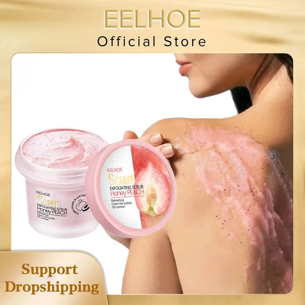 Peach Exfoliating Body Scrub – Natural Gel Polish 100g Scrubs Treatments Tidesmit