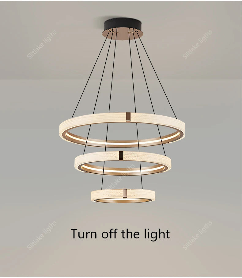 Modern Round LED Ring Light – Adjustable Minimalist Pendant 40-80cm Tidesmit