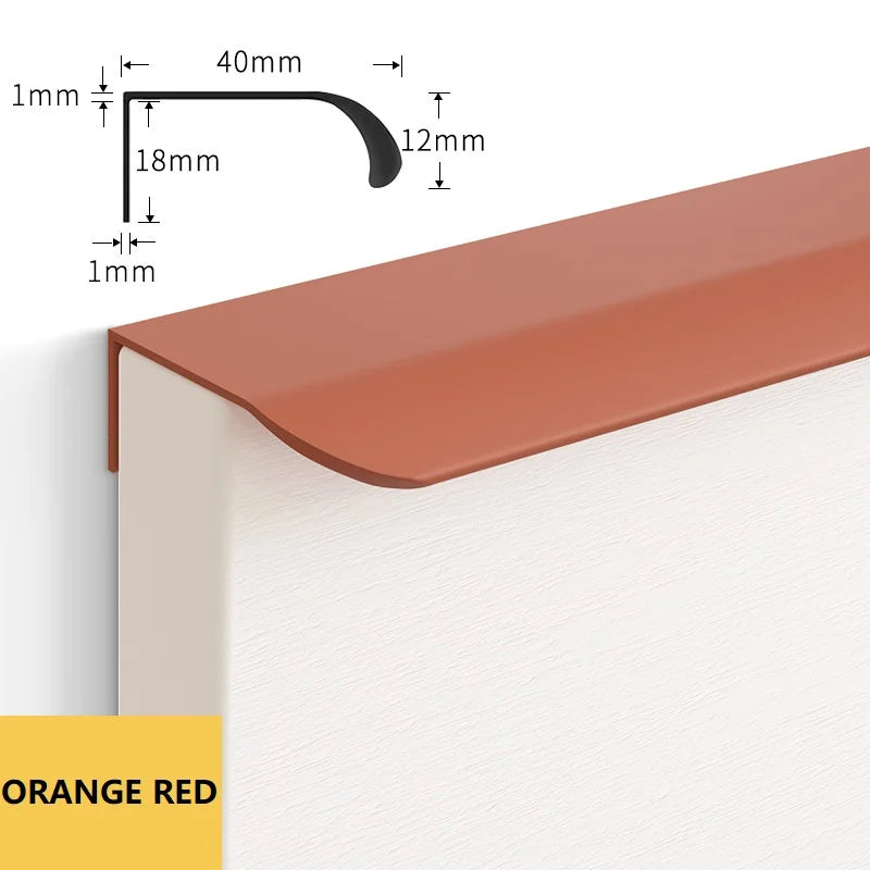 Invisible Wardrobe Handle Minimalist Modern Minimalist Cabinet Door Drawer Cashmere Gray Cabinet Furniture Hardware Small Handle