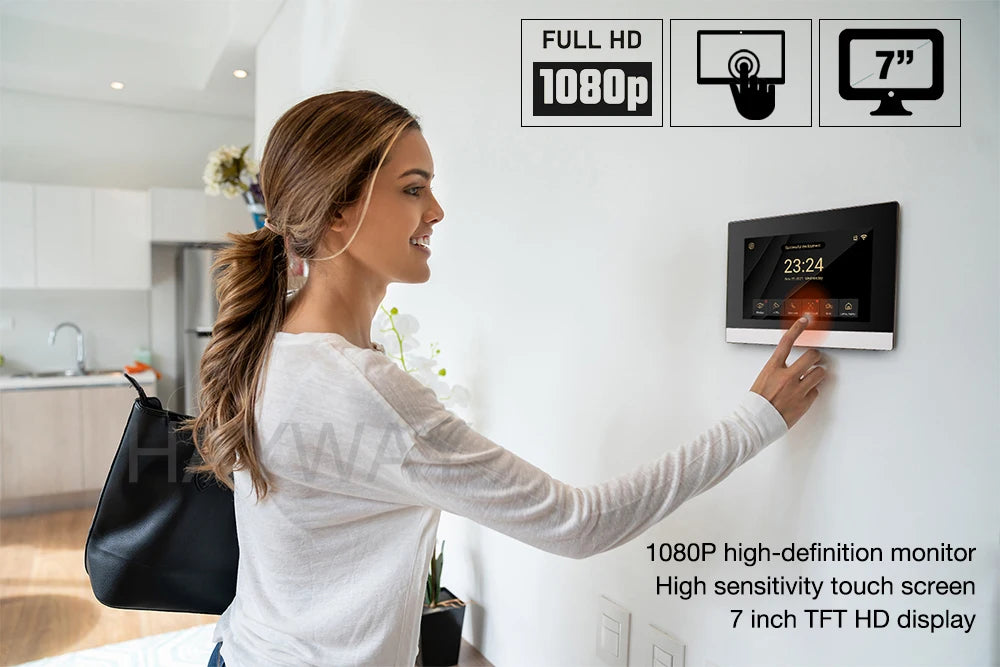 Video Intercom System 1080P Tuya WiFi  Video Door Bell Wireless Video DoorPhone with RFID  Unlock Door Camera