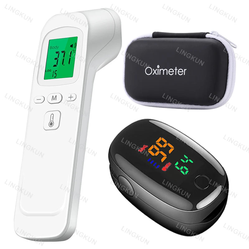 IDEABEL thermometer electronic forehead thermometer home adult children thermometer oximeter SpO2 finger Finger Pulse Oximeter