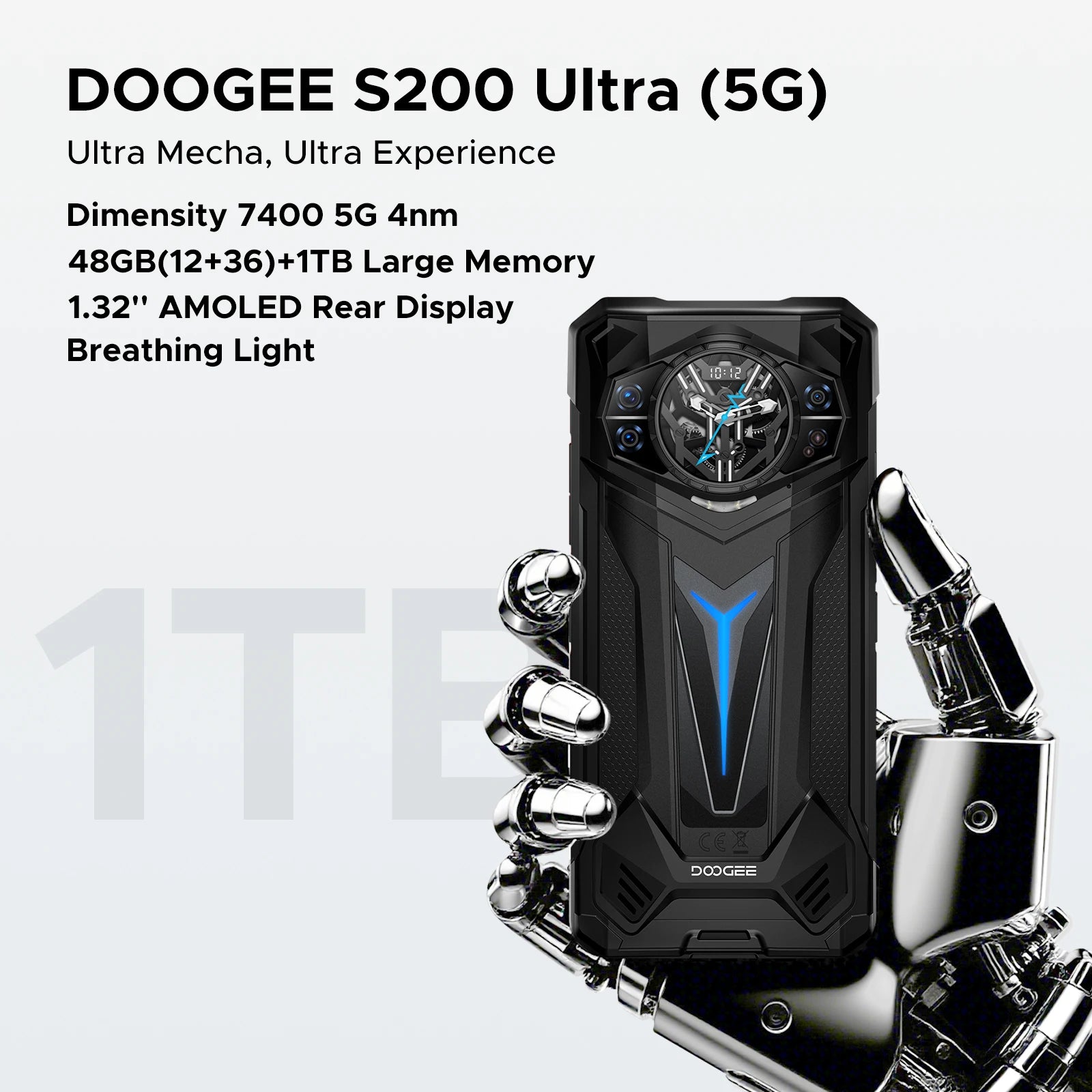 DOOGEE S200 5G Rugged Smartphone with Dual AMOLED Display & 1TB Storage AE Tidesmit