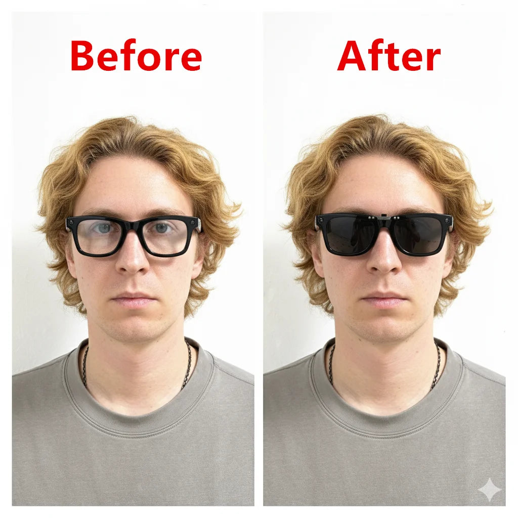 Polarized Clip-on Lenses for Meta Wayfarer 50mm - Anti-Glare Optics Tidesmit