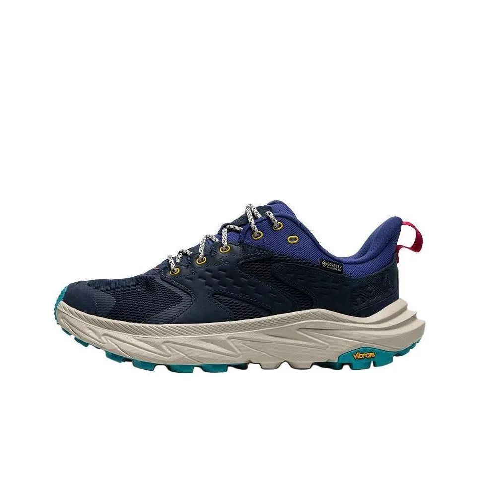 HOKA ONE ONE Anacapa 2 Slip Resistant Abrasion Resistant Low top Trail Running Shoes Men's Blue 1141632F-VMN
