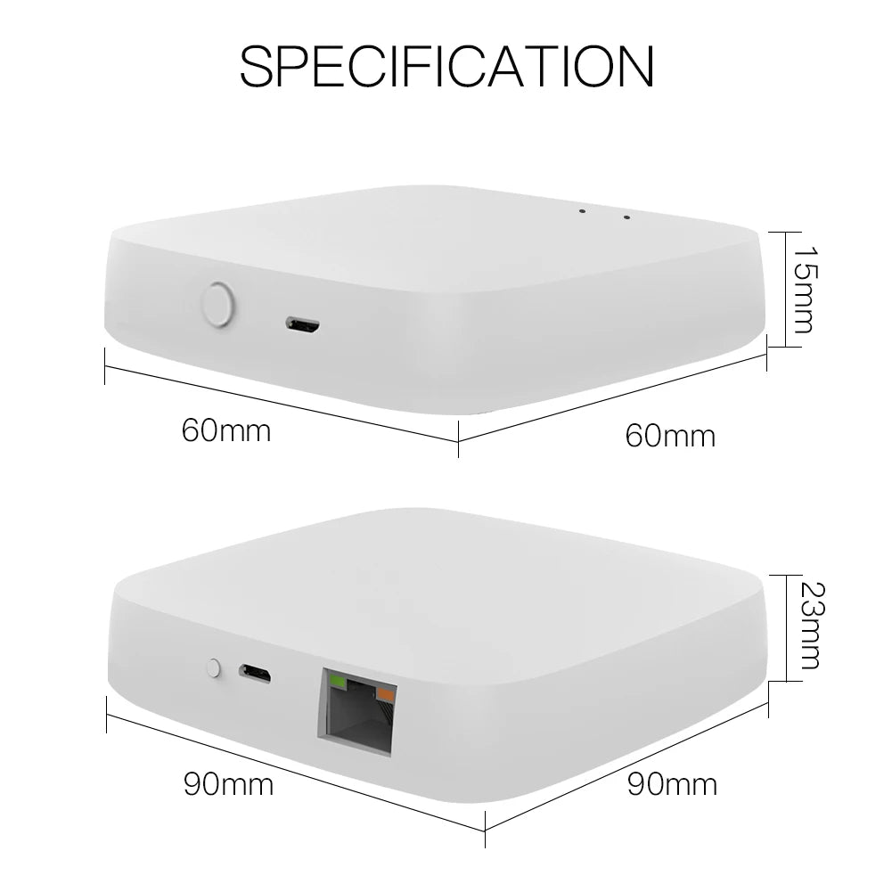 ZigBee Wired Gateway Hub for Smart Home Automation and WiFi Connectivity Tidesmit