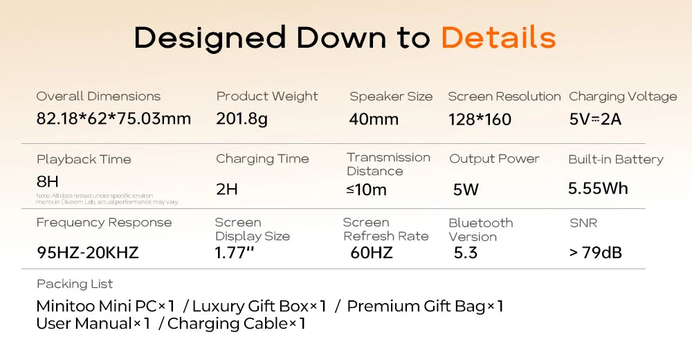 Divoom MiniToo Retro Mini PC Style Speaker Bluetooth Alarm Clock with White Noise Desk Decorative Creative Gift