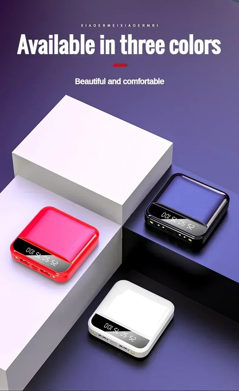 Portable Power Bank with Built-in Cable - High Capacity Fast Charger Tidesmit