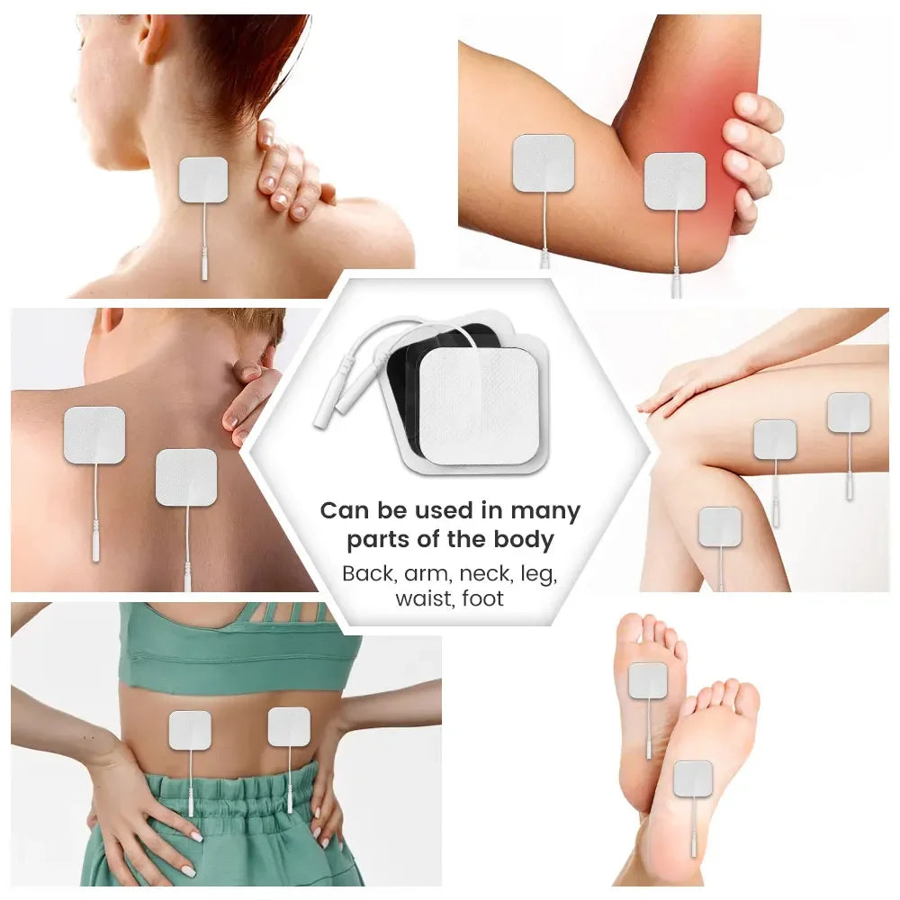 TENS Electrode Pads 5x5cm Replacement Gel Patches - 20 Pack Tidesmit Body Shaping Massage Equipment Tidesmit