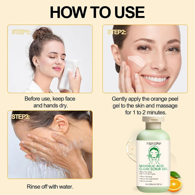 Facial Exfoliating Gel | Deep Pore Cleansing & Oil Control 200ml Scrubs Treatments Tidesmit