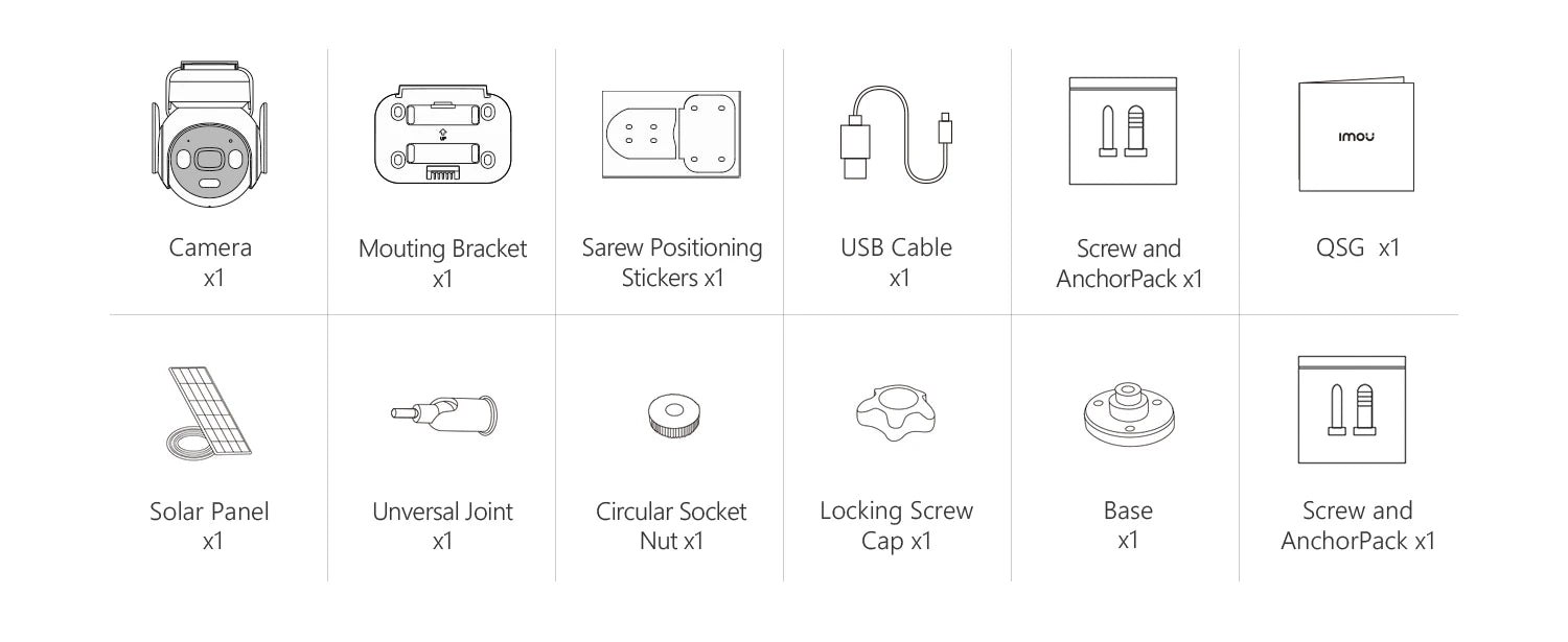IMOU 4G Sim Solar Camera AOV PT 5MP Security Camera WiFi 360° PTZ Outdoor Camera Human Auto Tracking Battery Surveillance Camera