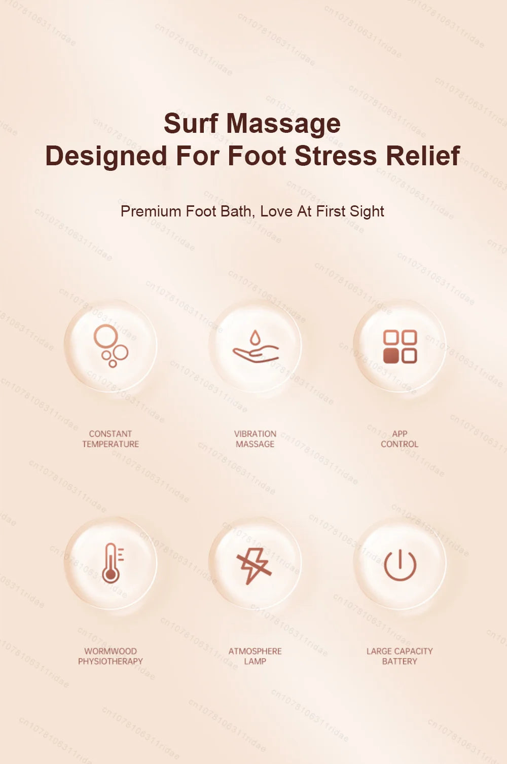 Folding Electric Foot Bath Massager with Heat Therapy & Bubble Spa Massage Cushion Tidesmit
