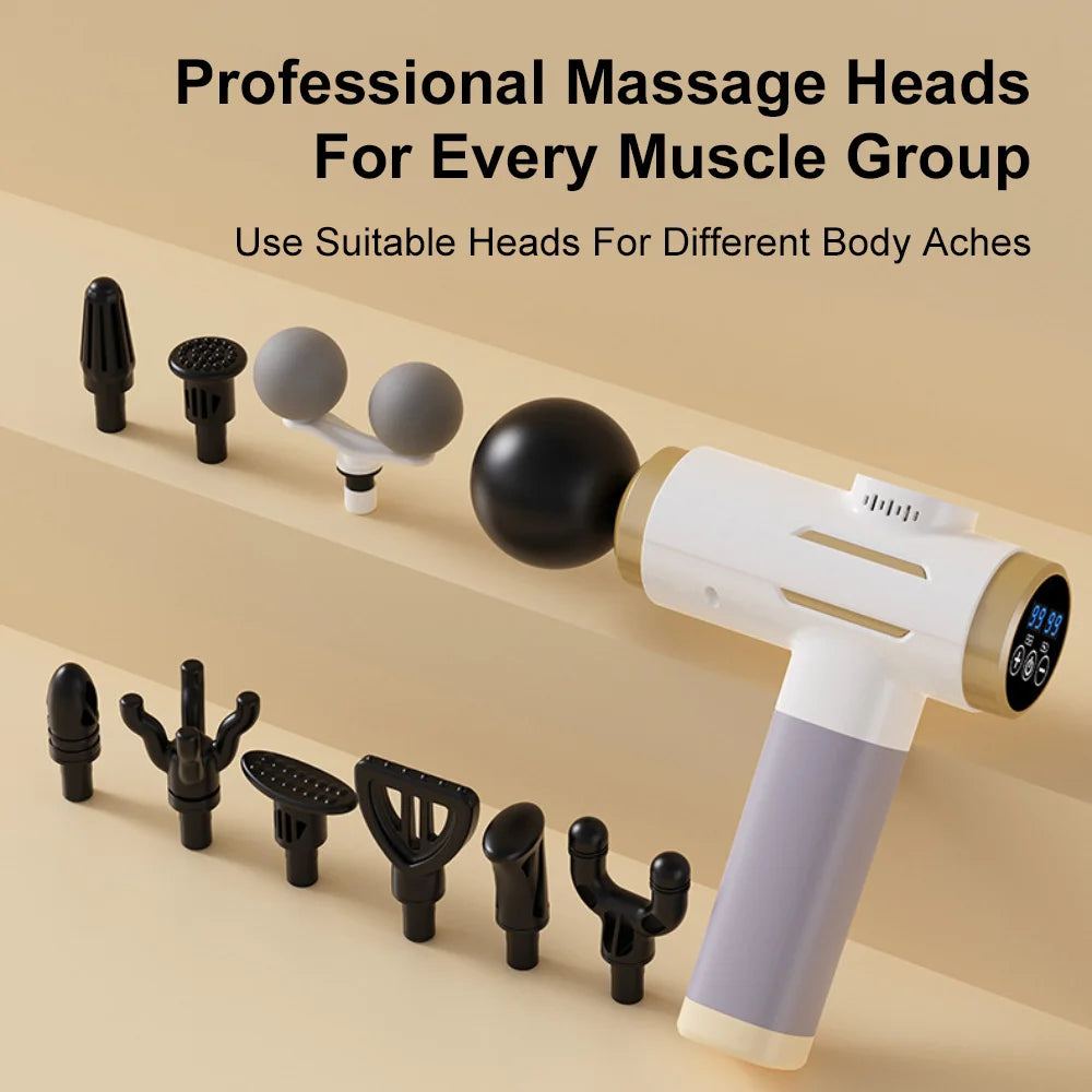 Muscle Massage Gun - 99-Level Deep Tissue Recovery - White Set Fascia Gun Tidesmit