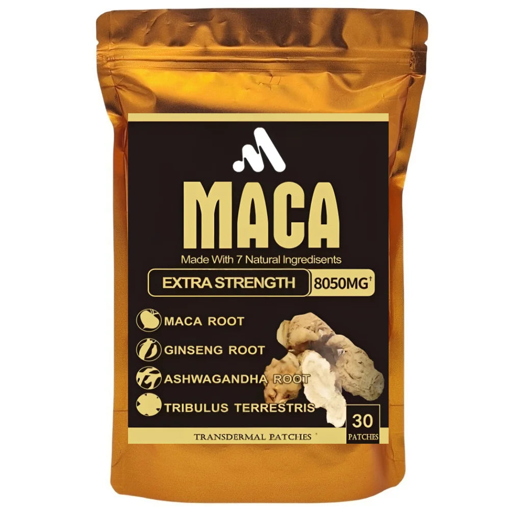 30 Patches Ashwagandha Maca Ginseng Root Transdermal Patches for Men & Women