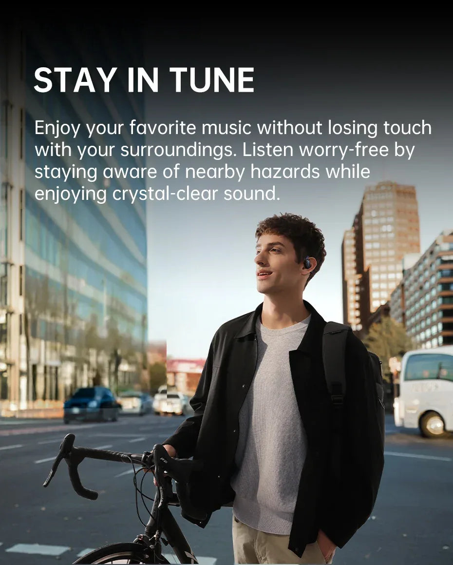 Baseus Bowie MF1/Eli 15i Fit Open-Ear Sport Wireless Earphones Bluetooth 5.4 EarHooks Big Bass Sport Earbuds 60Hrs Playtime Tidesmit