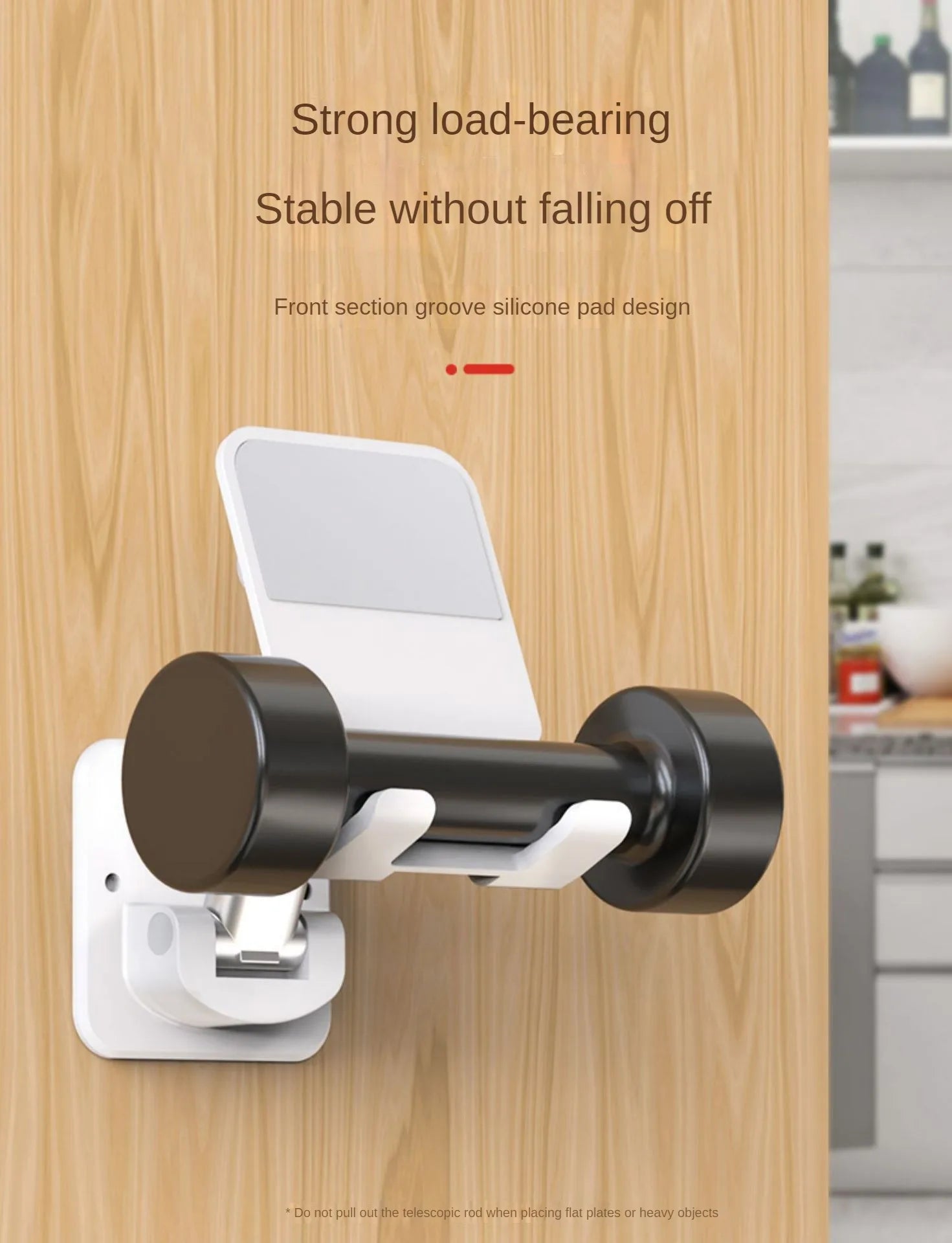 Wall Sticker Mount Tablet Stand Stretchable Arm Cell Phone Wall Holder Adjustable Wall Stand for IPad IPhone 4-12inch Universal