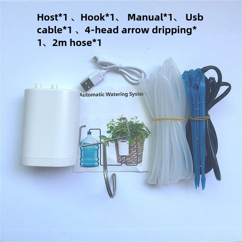 Double Pump Drip Irrigation System Intelligent Automatic Watering Timer Smart Plant Watering Device Controller Garden Use