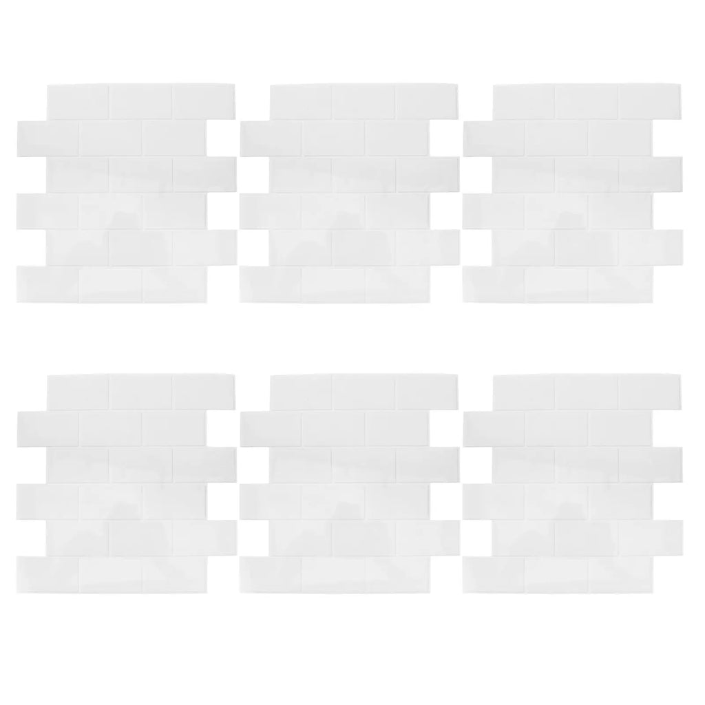 6Pcs Kitchen Tile Stickers Waterproof Peel and Stick Backsplash Tiles Self Adhesive Stone Look Wall Panels for DIY Kitchen