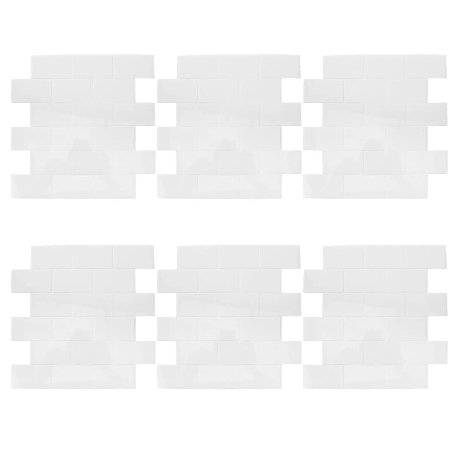 6Pcs Kitchen Tile Stickers Waterproof Peel and Stick Backsplash Tiles Self Adhesive Stone Look Wall Panels for DIY Kitchen