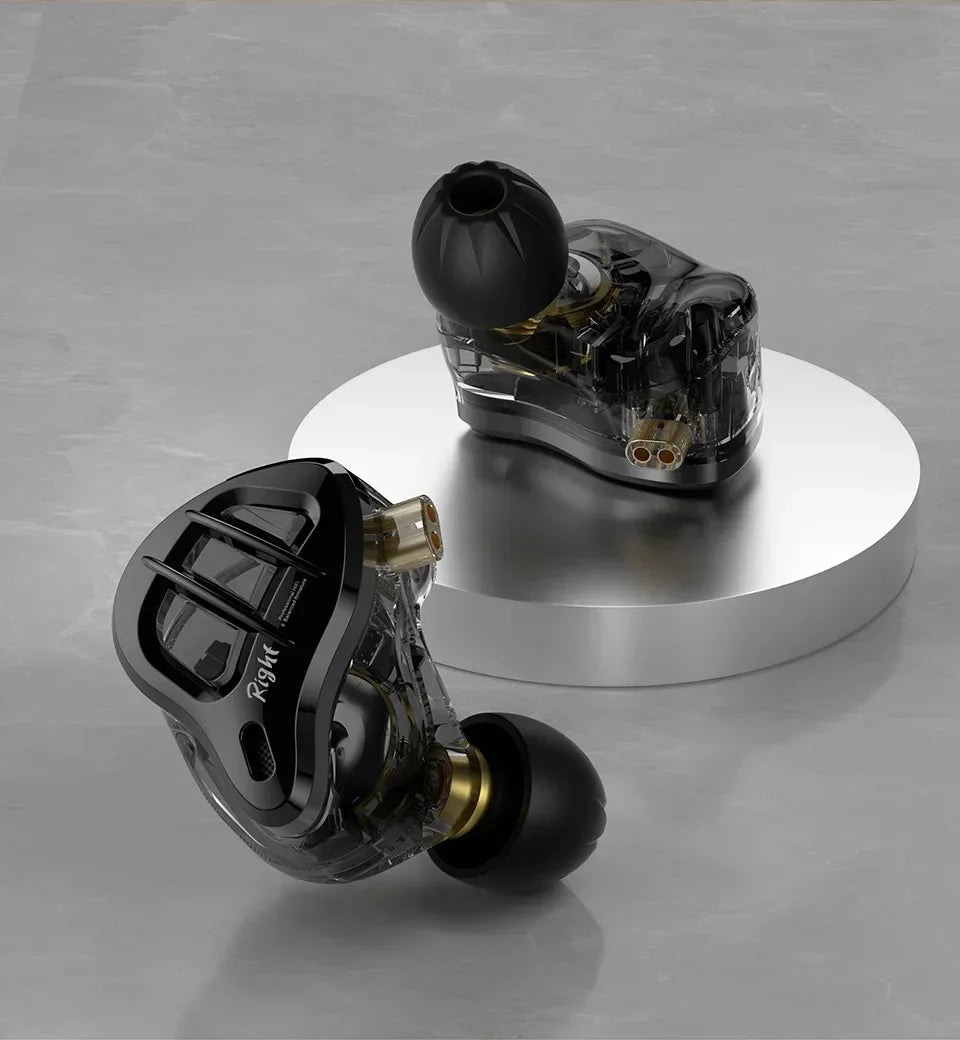 KZ ZAR Hybrid Driver In-ear Monitor 1DD + 7BA HiFi Headphones 2Pin Wired Headphones Music DJ Headphones Sports Gaming Earbud Tidesmit