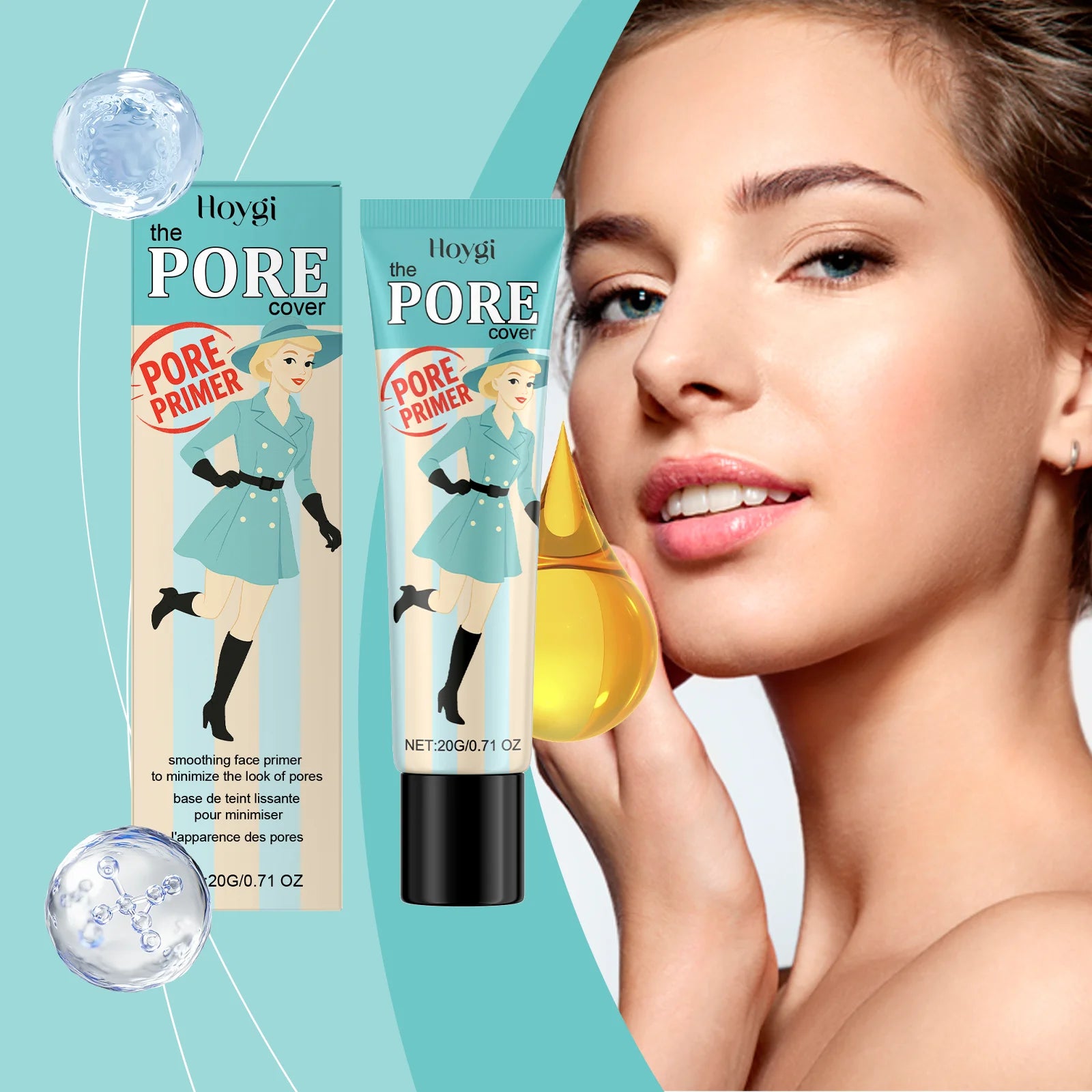 Tidesmit hydrating makeup primer and skin brightening tinted moisturizer base for a flawless face makeup look